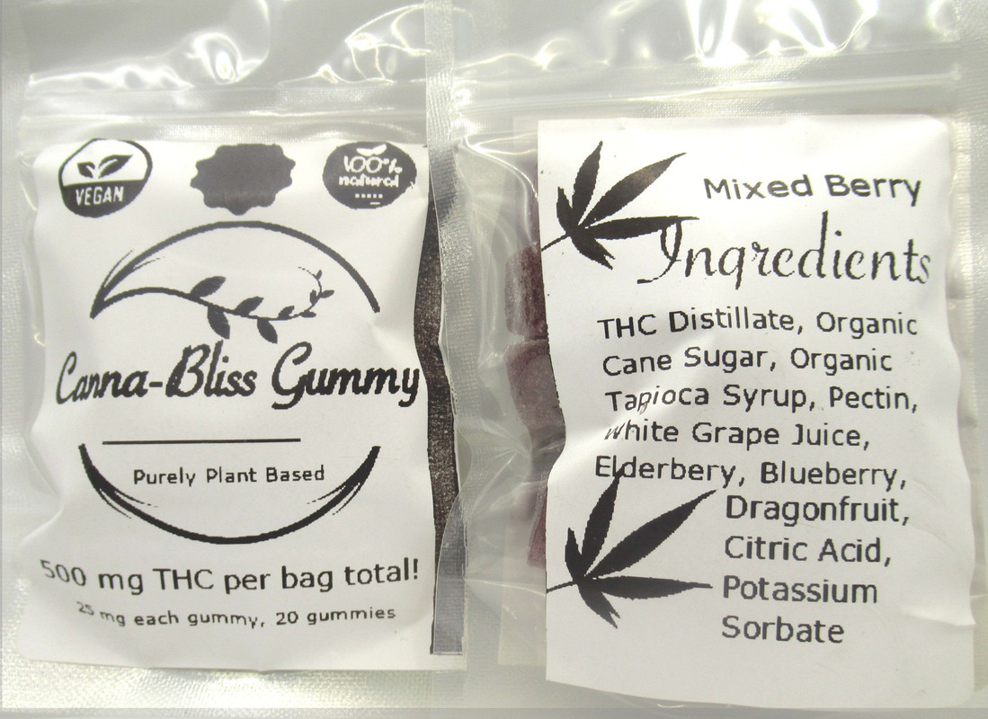 CannaBliss Mixed Berry 500mg Gummies CannaBliss Mixed Berry 500mg Gummies