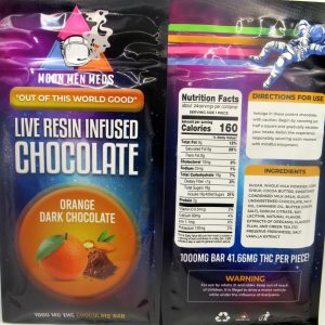 Moon Men Meds Orange Dark Chocolate Bar