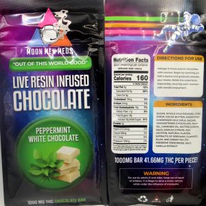 Moon Men Meds Peppermint White Chocolate Bar